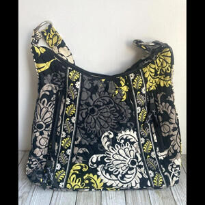 Vera Bradley Bag Tote Lime Green, Black, and White Pattern